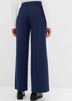 Bootcut Hose aus leicht glänzendem Viskose-Mix