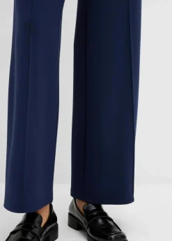 Bootcut Hose aus leicht glänzendem Viskose-Mix