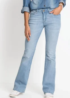 Bootcut Jeans Mid Waist, Komfort-Stretch