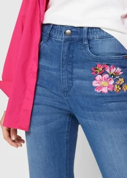 Bootcut-Jeans High Waist, Bequembund