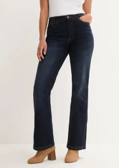 Bootcut-Jeans High Waist, Bequembund