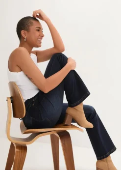 Bootcut-Jeans High Waist, Bequembund