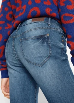 Bootcut-Jeans Mid Waist, Komfort-Stretch