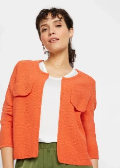 Bouclé Strickjacke