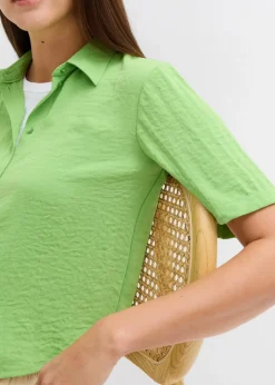 Boxy Bluse aus leichtem Crêpe