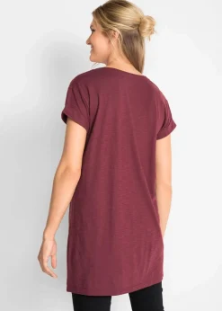 Boxy-Longshirt mit kurzen Ärmeln