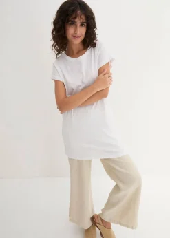 Boxy-Longshirt mit kurzen Ärmeln