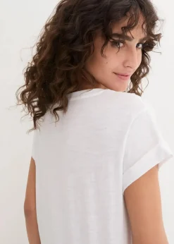 Boxy-Longshirt mit kurzen Ärmeln