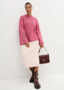 Boxy-Pullover aus Rippstrick