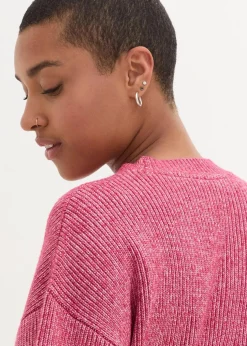 Boxy-Pullover aus Rippstrick