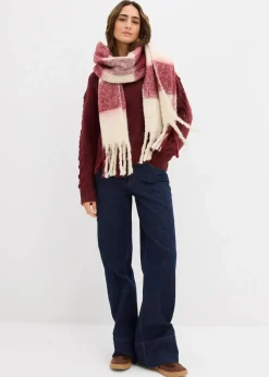 Boxy-Pullover mit geflochtenen Ärmeln