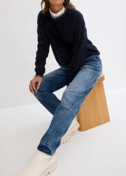 Boyfriend Jeans Mid Waist, Thermo