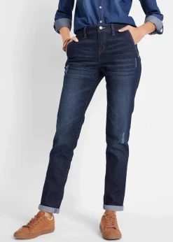 Boyfriend-Jeans Mid Waist, Komfort-Stretch