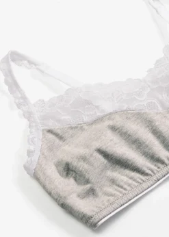 Bralette ohne Bügel mit ​Baumwolle und Spitze