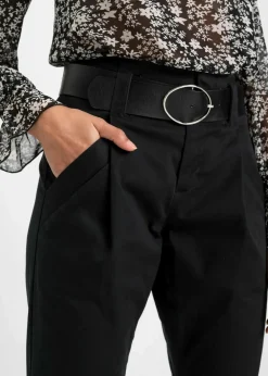 Bundfaltenhose aus Baumwolle