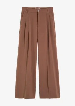 Bundfaltenhose aus fließendem Viskose-Mix