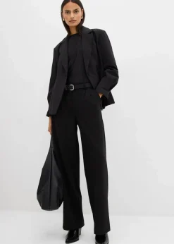 Bundfaltenhose aus Viskose-Mix