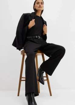 Bundfaltenhose aus Viskose-Mix