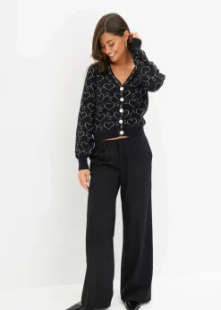 Bundfaltenhose aus Viskose-Mix