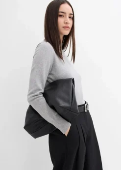 Bundfaltenhose mit Bequembund und Schlitz