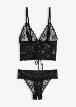 Bustier und String ouvert (2-tlg.Set)