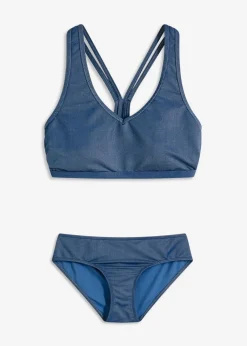 Bustier-Bikini in Jeansoptik(2-tlg.Set)