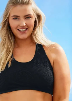 Bustier-Bikinioberteil mit Spitze