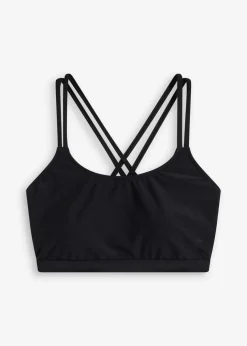 Bustier-Bikinioberteil mit gekreuzten Trägern