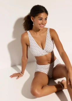 Bustier-Bikinioberteil mit V-Ausschnitt
