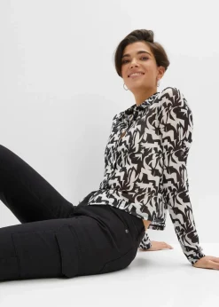 Capri-Hose aus elastischem Baumwoll-Mix