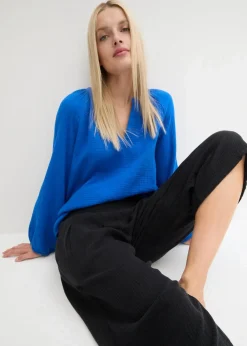 Capri-Hose aus softem Musselin