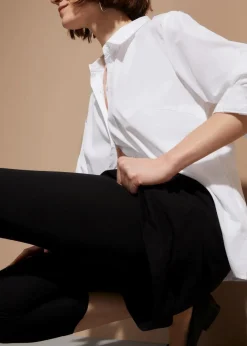 Capri-Leggings mit Rock aus elastischem Baumwoll-Mix