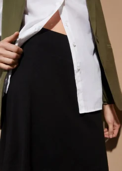 Capri-Leggings mit Rock aus elastischem Baumwoll-Mix