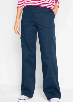 Cargohose aus Baumwolle, Mid Waist