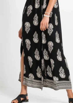 Carmen-Kleid aus fließender Viskose