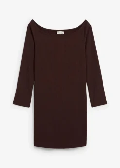 Carmen-Kleid aus strukturiertem Crêpe