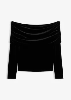 Carmenshirt aus softem Samt