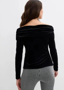 Carmenshirt aus softem Samt