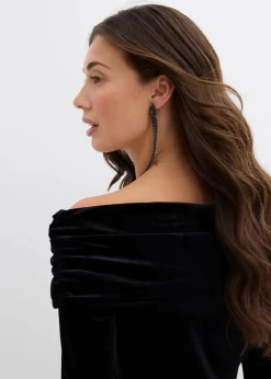 Carmenshirt aus softem Samt