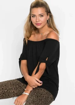 Carmenshirt mit Bindedetail