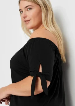 Carmenshirt mit Bindedetail