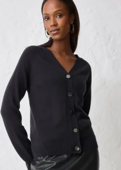 Cashmerestrickjacke mit Good Cashmere Standard®-Anteil