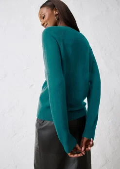 Cashmerestrickjacke mit Good Cashmere Standard®-Anteil