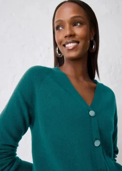 Cashmerestrickjacke mit Good Cashmere Standard®-Anteil