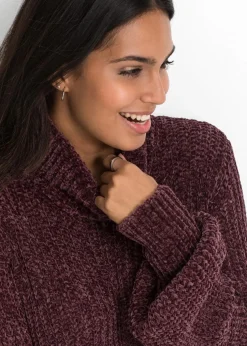 Chenille Strickkleid aus recyceltem Polyester