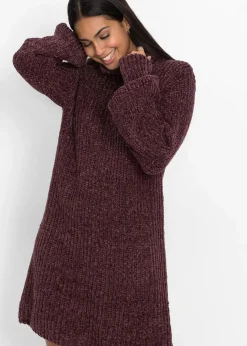 Chenille Strickkleid aus recyceltem Polyester