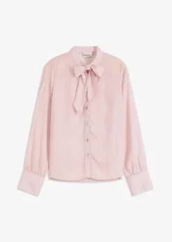 Chiffonbluse mit abnehmbarer Schluppe