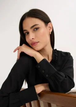 Chiffonbluse mit Rüschen