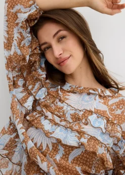 Chiffonbluse mit Rüschen