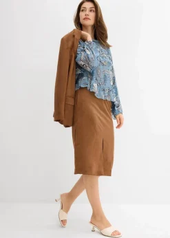 Chiffonbluse mit Rüschen